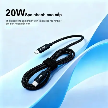 Dây cáp sạc nhanh DOSEN cho phone từ đầu type C sang đầu 20w