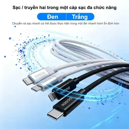 Dây cáp sạc nhanh DOSEN cho phone từ đầu type C sang đầu 20w