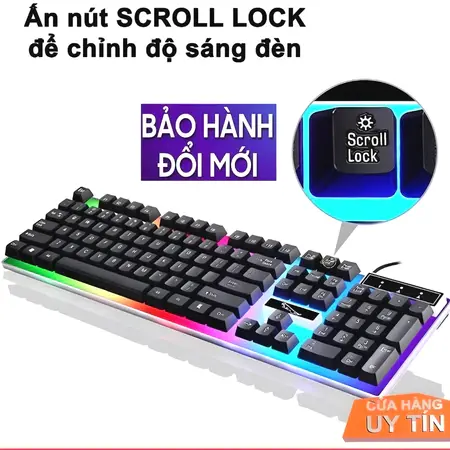 Bộ Bàn Phím Chuột máy tính Gaming LED 7 Màu Chất Lượng BH đổi mới trong 12 tháng