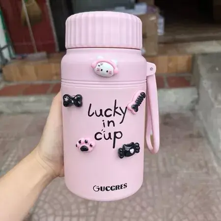 [ Kèm Sticker ] Bình giữ nhiệt siêu xᶖnh, nắp vặn dung tích 1000ml Có lưới lọc trà Lõi inox 316 . C87 SHOP