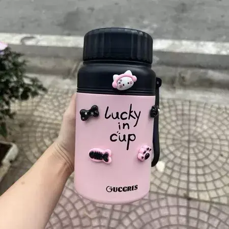 [ Kèm Sticker ] Bình giữ nhiệt siêu xᶖnh, nắp vặn dung tích 1000ml Có lưới lọc trà Lõi inox 316 . C87 SHOP