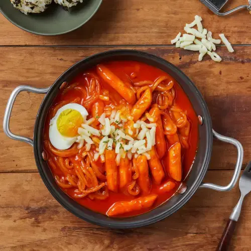 Tokbokki Phô Mai Kéo Sợi Béo Ngậy - Sốt Cay Ngọt Chuẩn Hàn