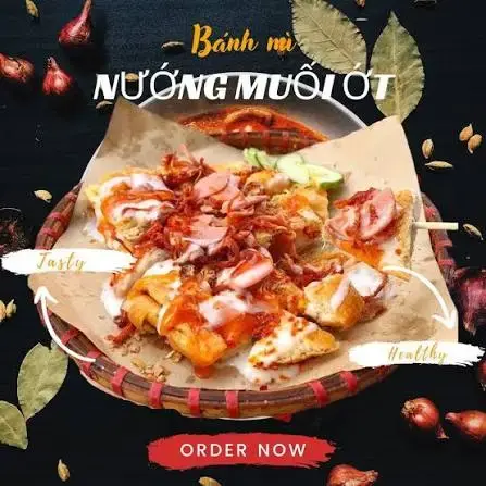 Bánh Mì Nướng Muối Ớt Siêu Topping Giòn Rụm