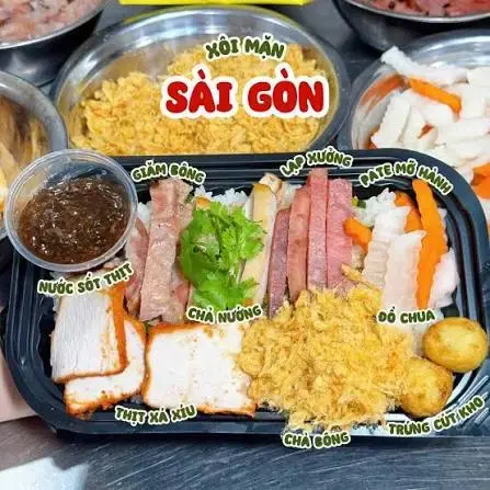 Xôi Mặn Thập Cẩm Siêu Topping Nóng Hổi Đẫm Nước Thịt Kho Trứng Cút