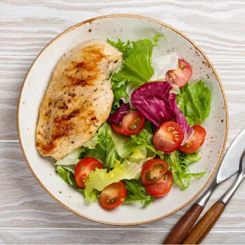 Salad Gà Áp Chảo Sốt Mè Rang - Sốt Tỏi Ớt Đậm Đà Siêu Nhiều Đạm