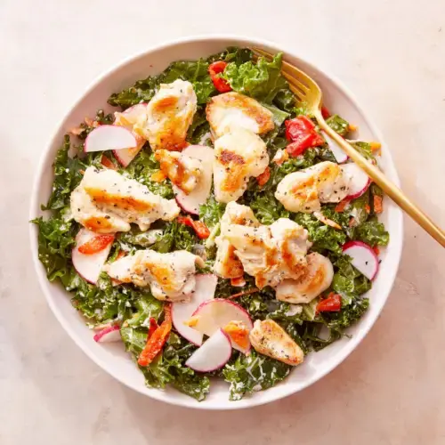 Salad Gà Áp Chảo Sốt Mè Rang - Sốt Tỏi Ớt Đậm Đà Siêu Nhiều Đạm
